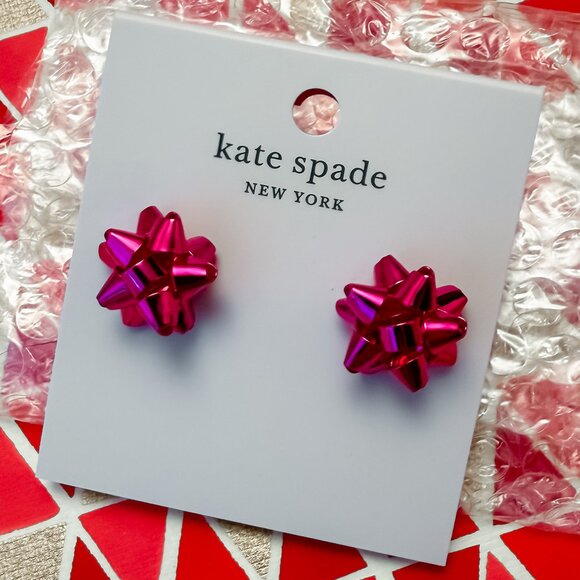NWT Kate Spade Holiday Bow Stud Earrings - Picture 16 of 16